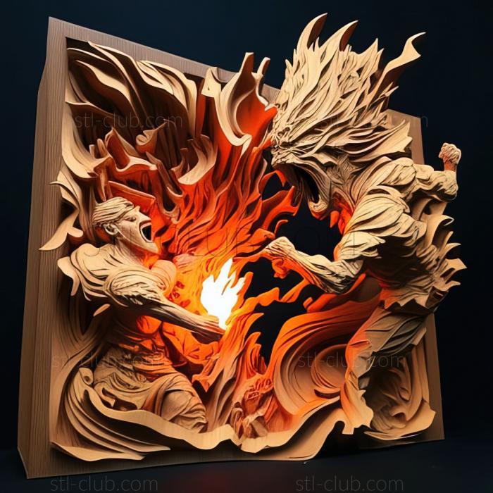 3D мадэль Борьба с яростью с помощью Fire Explosive Evolution Goukazaru (STL)